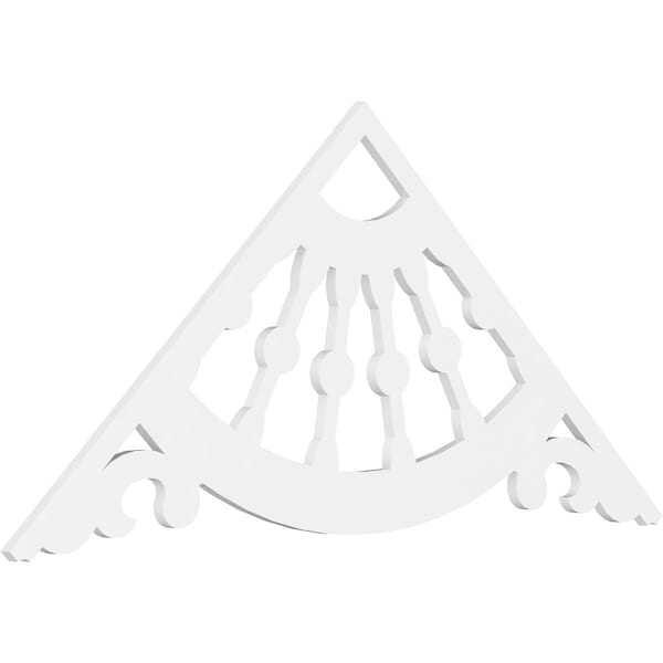 Ekena Millwork Pitch Wagon Wheel Architectural Grade PVC Gable Pediment, 72"W x 33"H x 1"P (11/12) GPP072X033X100WAG - main